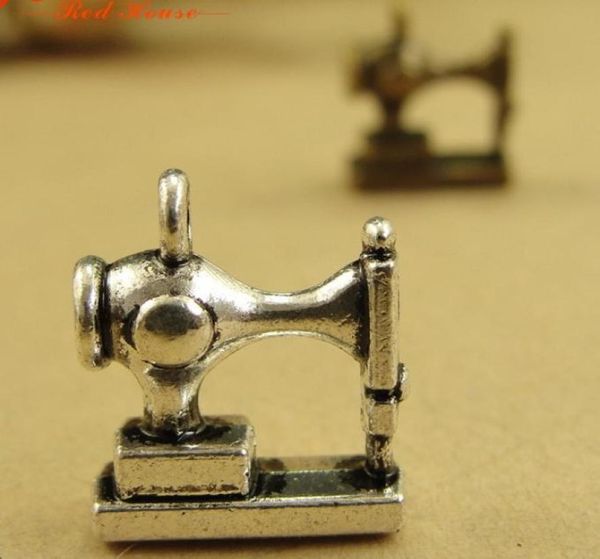 

300 pcs sewing machine charms pendant antique bronze silver plated good for diy craft jewerly making5065415