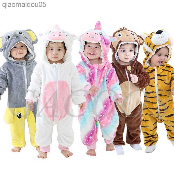 

kids onesie pajamas animal tiger lion monkey baby rompers winter flannel comes for girls boy toddler children outfits l230712, Blue