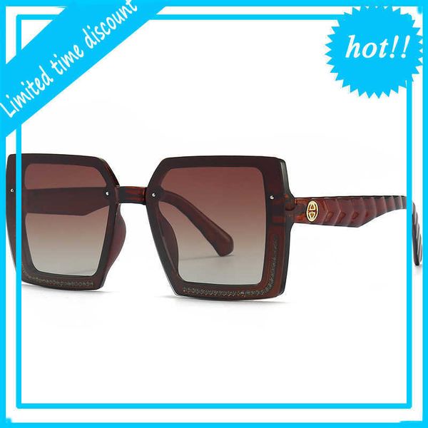 

designer brand vintage sunglasses uv400 2352 new fashionable ins sun proof polarized sunglass for women with advanced screen red, White;black