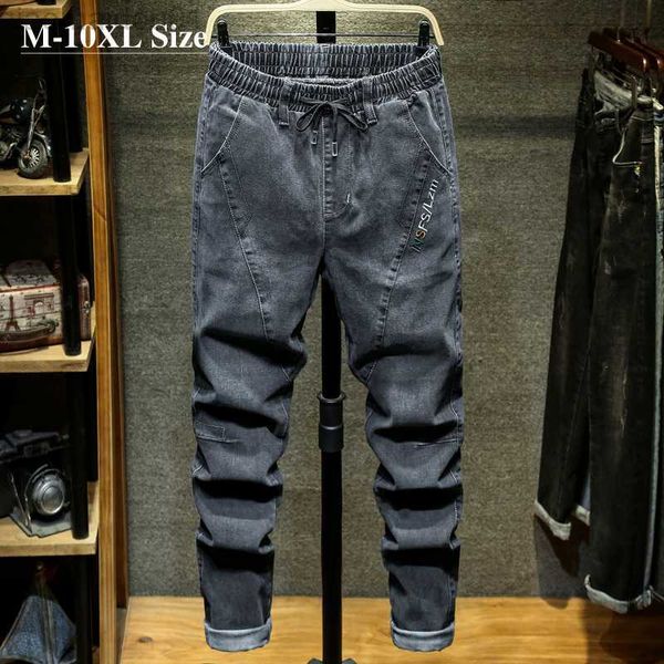 

men's jeans plus size 7xl 8xl 9xl 10xl men's fashion harem jeans brand trousers male spring autumn streetwear casual denim pants g, Blue