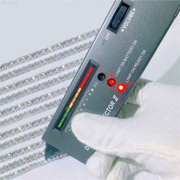 

hip hop crystal diamond iced out d color white 3mm 4mm 5mm moissanite tennis chain necklace for women men, Silver