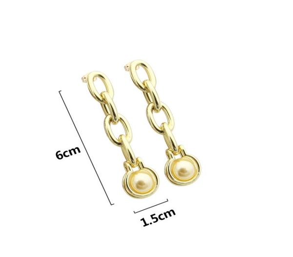 

new fashion selling t letter titanium steel earrings 18k gold rose silver chain pendant earrings suitable for couples gifts wi1495010