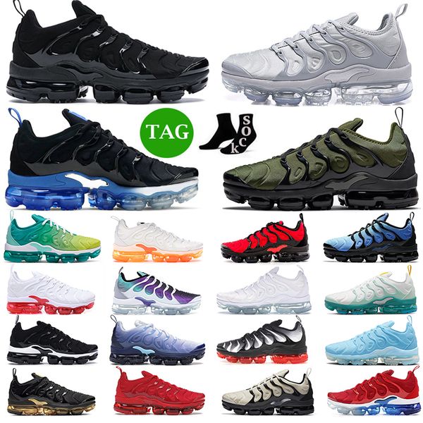 

tn plus running shoes men women tns triple black white cool grey light bone white red creamsicle rough green mens trainers outdoor sneakers