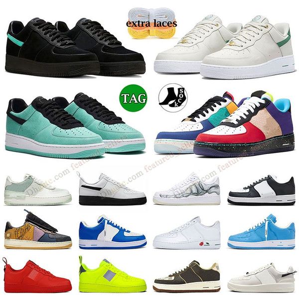 

university blue 1s running shoes platform mens one women trainers sneakers 40th 07 triple white black skeleton beige spruce aura shadow pist