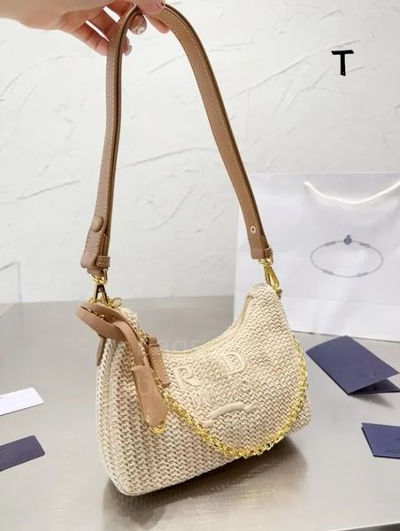 

women straw bags designer bagsluxury hobo casual tote handbag chain purses hollow summer beach vacation shoulder bag chain purses little fre