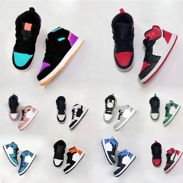 

kids shoe toddler 1s retros i basketball sneaker dark mocha obsidian bred patent candy trainer, Black