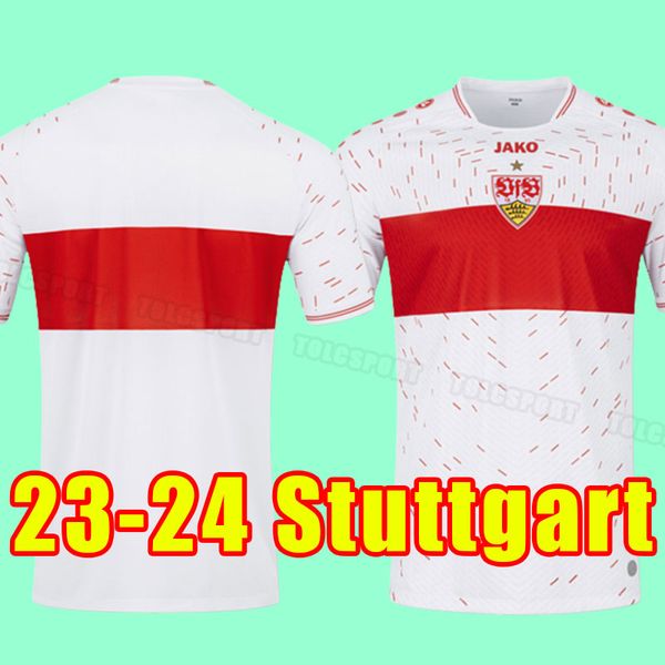 

23/24 vfb stuttgart soccer jerseys kalajdzic didavi wamangituka gomez men 2023 2024 football jersey manner kinder kit uniform, Black;yellow