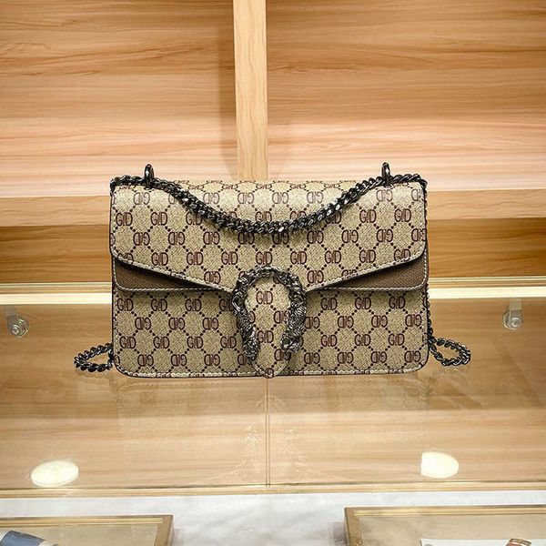 

women's 2023 new fashionable wine god bag printed one shoulder crossbody chain bag bags batch