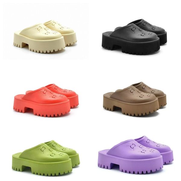 

new style women slippers sandals ladies platform slipper thick bottom non-slip sandal men women casual beach shoes flip flops plus size 35-4, Black