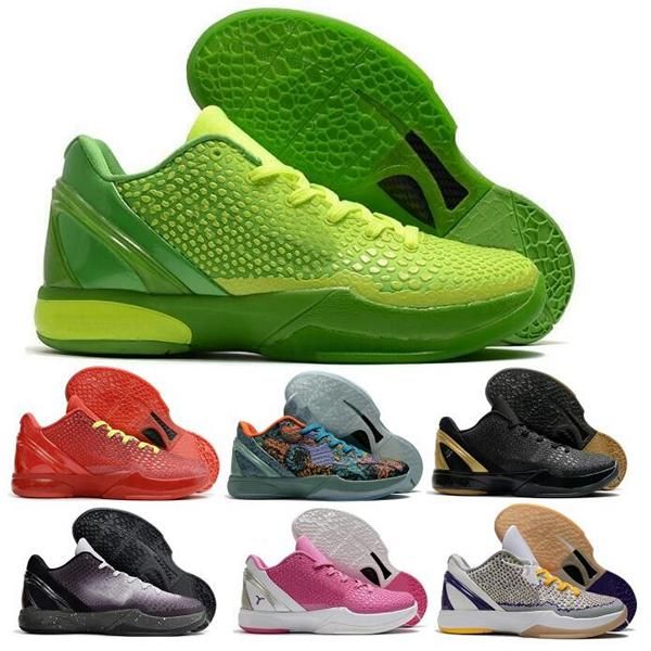 

kb mamba 6 protro basketball shoes men reverse grinch eybl prelude think pink bhm chaos mambacita sweet 16 2023 man sports trainer sneakers