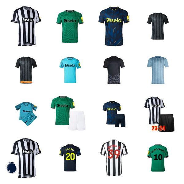 

newcastles 2023 2024 new castle soccer jerseys bruno g. 23 24 joelinton shelvey almiron football shirts tonali isak nufc uniteds maximin wil, Black;yellow