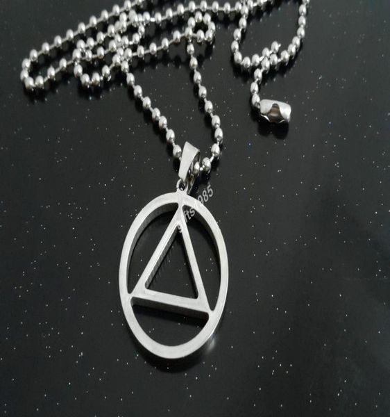 

in the occult it is the thaumaturgic trianglecircle stainless steel pendant amulet6193629, Silver