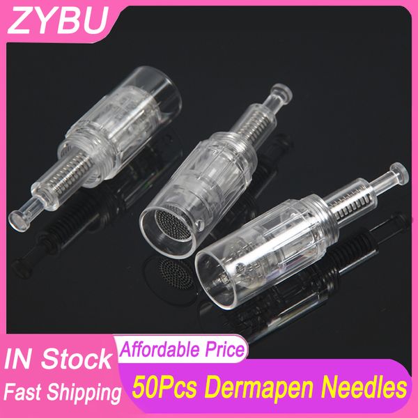

50pcs screws derma pen microneedling cartridges professional dermapen needles mts facial mesotherapy skin care nano cartridge