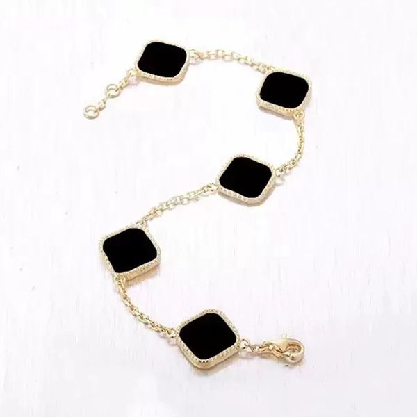 

charm bracelet bracelet designer women classic pearl 4 pieces 18k gold bracelet necklace earrings diamond wedding laser brand bracelet charm, Golden;silver