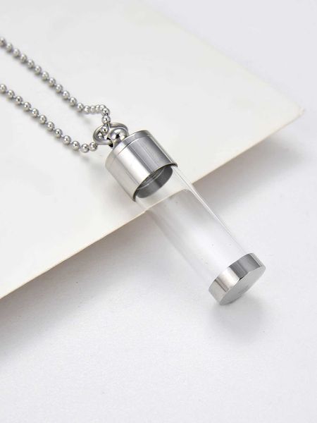 

men's accessories fashionable and popular men openable bottle charm necklace stainless steel for jewelry gift and for a stylish look, Silver