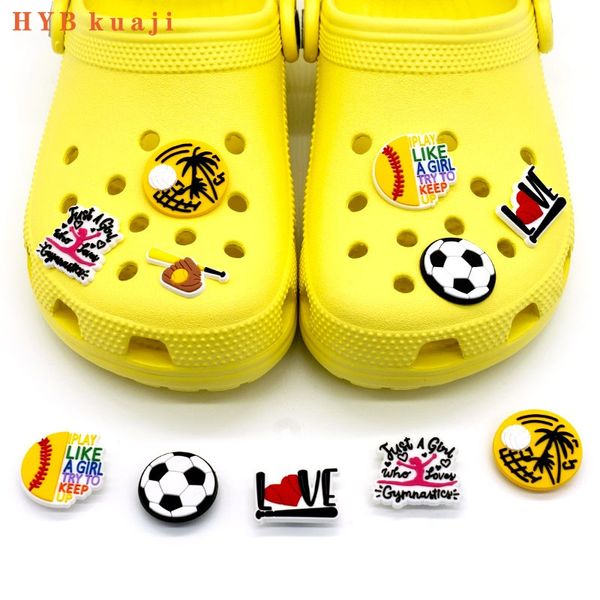 

hybkuaji sports shoe charms wholesale shoes decorations shoe clips pvc buckles for shoes, White;pink