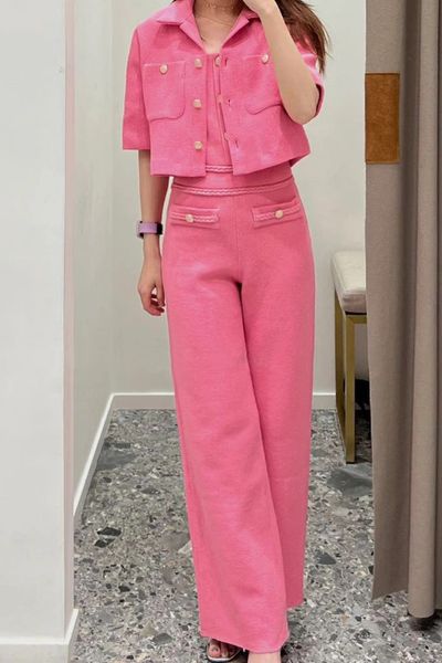 

new -aje hemp lace tweed slim wide leg sling jumpsuit, White