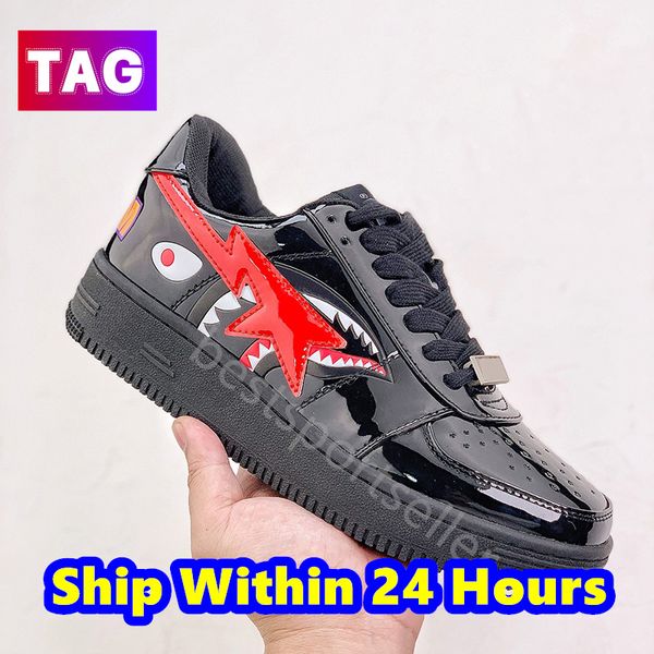 

designer low casual shoes men shark black white patent leather blue color abc camo pink grey black sneakers fashion luxury mens womens platf
