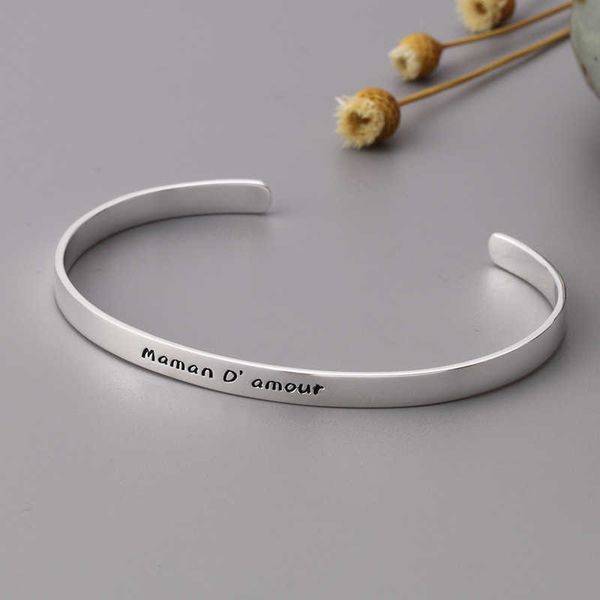 

beautiful fashion simple s925 sterling korean aiyi english girl's bracelet versatile bracelet silver jewelry, Golden;silver