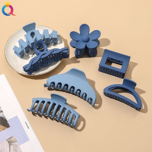

fashion blogger designer jewelry blue series curly hair clip, matte hair clip, versatile shark clip accessories barrettes hair wholesale zj4, Slivery;golden