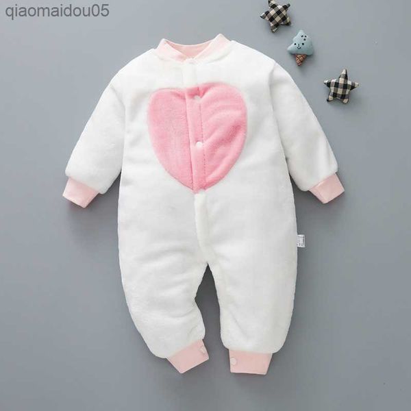 

newborn baby polar fleece clothes boys girls autumn thicken rompers infant baby cartoon jumpsuit home climbing clothes pajamas l230712, Blue