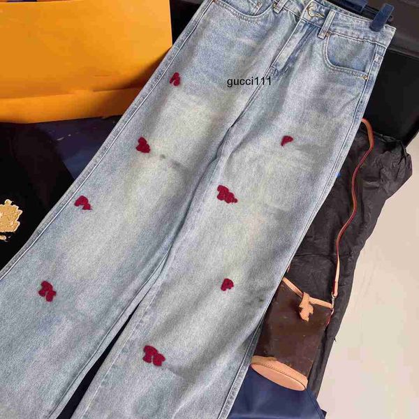 

legs channel ccity designer leg jeans women's new stylish mid-high rise zipper trim button straight-leg versatile lettering jeans ruffl, Black