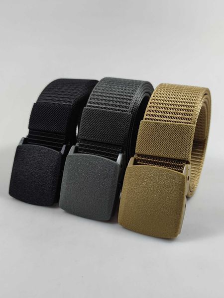 

men's accessories 3pcs men solid tape belt, Black
