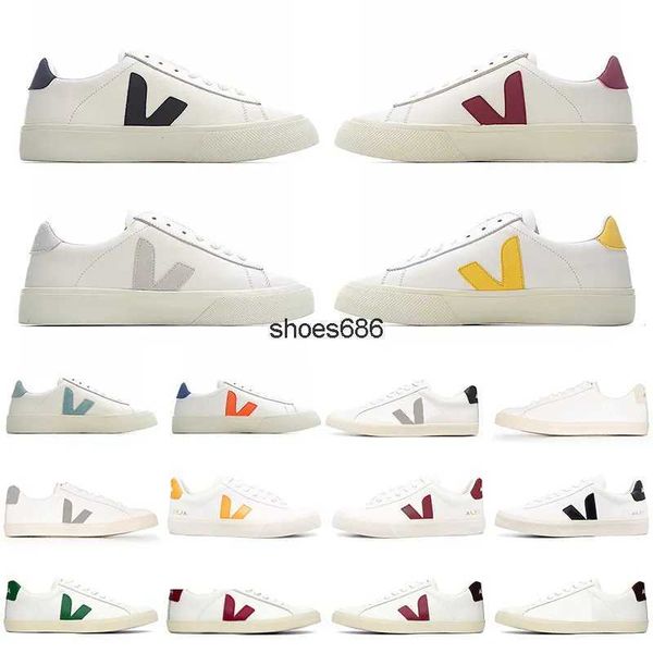 

2023 new veja campo shoes designer women men sneaker classic casual shoes white fashion style original low-couples sneakers, Black