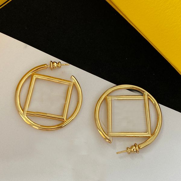 

luxury stud big gold hoop earring for lady women orrous girls ear studs set designer jewelry earring valentine's day gift engagement fo, Silver