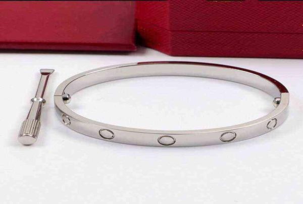 

gold 316l stainless steel love bracelet silver rose screwdriver bangle for women and men couple jewelry5023232, Black