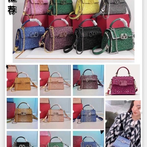 

designer women bags luxurys handbag diamond inlaid mini crystal metal chain shoulder crossbody loco bag vsling crossbody clutch 2ehq