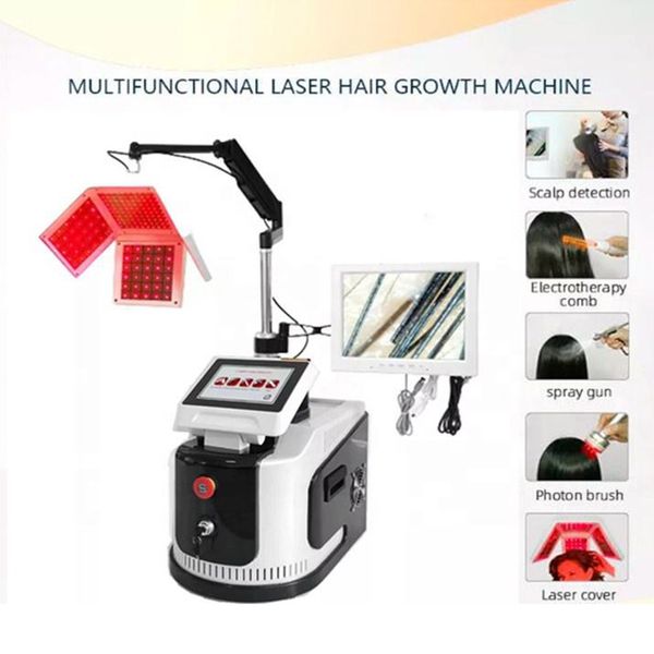 

new 650nm high frequency electrotherapy diode laser hair analyser for hair loss treatment scalp test massage machine