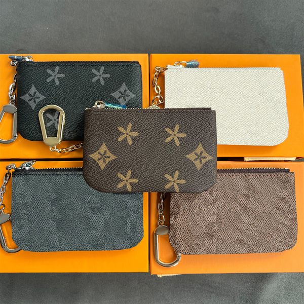 

m62650 key coin purse women wallet card holder black flower passport holders square key pouch wristlets handbag keychain genuine leather car, Red;blue