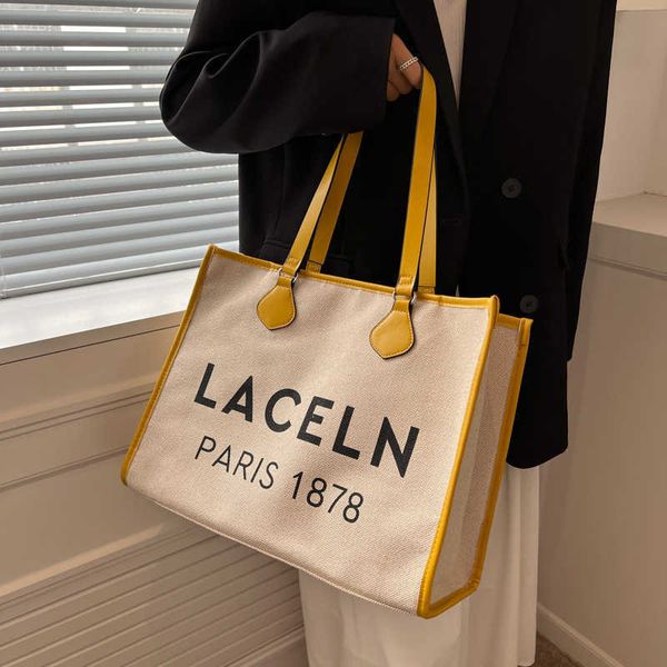 

bag large capacity women's new edition simple one shoulder underarm fashion casual printing letter tote purses