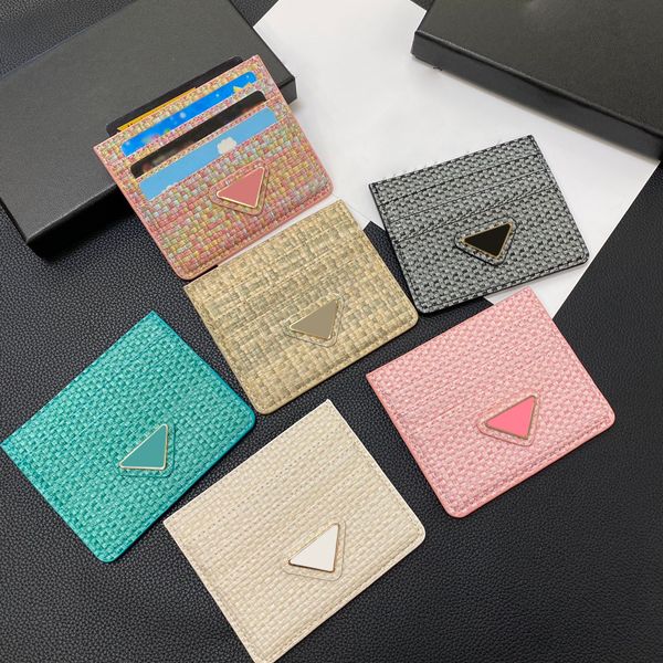 

luxurys triangle wallets women's mens designer wallet card holder purses with box christmas gift woman coin card brand logo leather bra, Brown;gray
