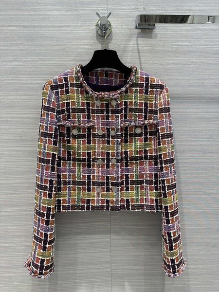 

2023 new autumn winter milan runway jackets o neck long sleeve fashion brand same style women's coats designer 0724-8, Black;brown