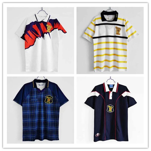 

1978 1986 1982 world cup final scotland retro soccer jersey mccoist gallacher lambert classic vintage leisure football shirt 1988 89 90 91 9, Black;yellow