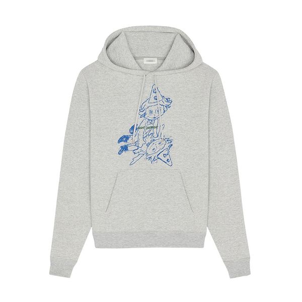 

2023 autumn/winter fashion trend clown print pullover hoodie for men and women's couples designer hoodie, Black