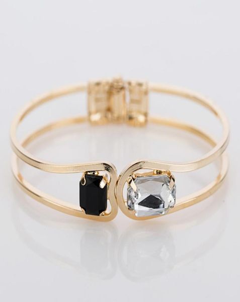 

fashion women bracelet gold color elegant jewelry fashion bud crystal bracelets bangles christmas gifts for women b0048414525, Black