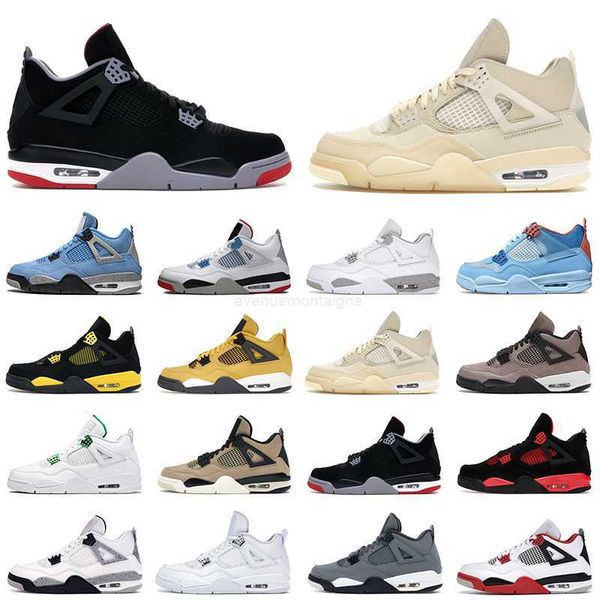 

4 4s basketball shoes mens womens sneaker military black cat fire red white oreo university blue thunder trainers sports sneakers