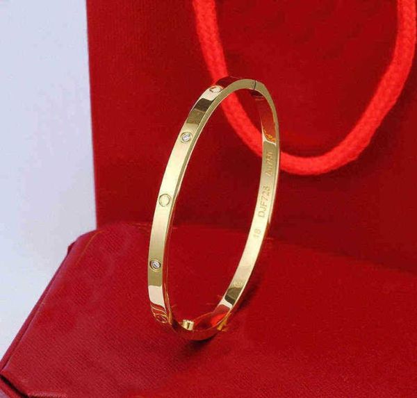

bangle designer bracelet diamond bracelets women men carti bangle love screw with box fashion luxury jewelry2379794, Black