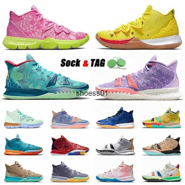 

designer kyries 7 fire basketball shoes kyrie 5 basketballs shoe one world 1 people chip copa grind 4 5 mens 7s irving sponge sandy creator, Black