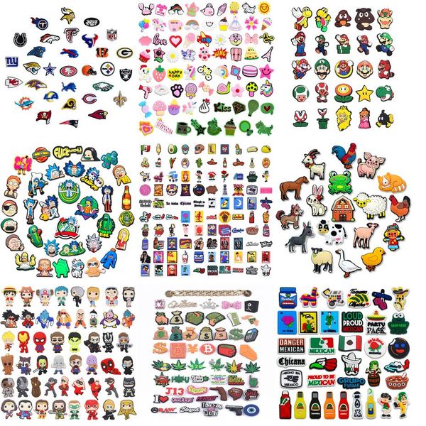 

shoe parts accessories charms for clog decoration gifts kids boy girl adt men women drop delivery series randomly, White;pink