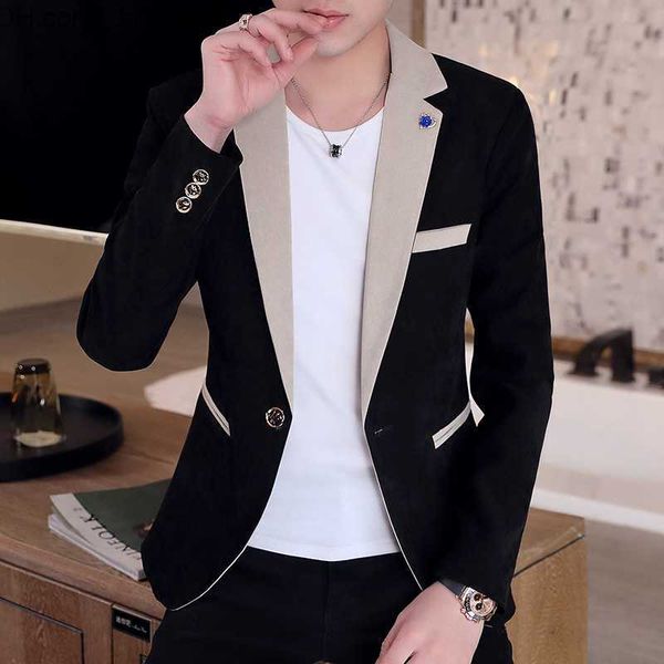 

men's tracksuits 2023 new autumn/winter solid color casual small wear men's korean slim fit trend small wear jacket spring/summer, Gray