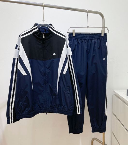 

designer tracksuit letters embroidered sports tracksuit loose splicing jacket two piece set autumn women tracksuit casual men sportswear sui, Gray