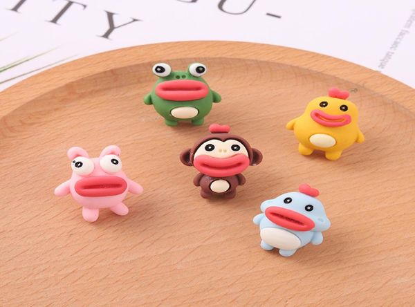 

aniaml plastic clay pins chick frog monkey brooch cute lapel pin badges fashion trend women girl jewelry accessories6848576, Gray