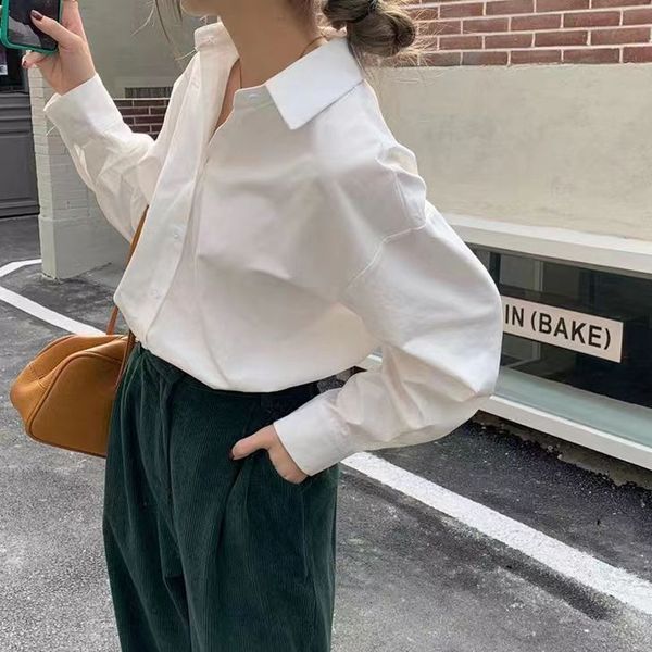 

women's blouses shirts autumn clothes korean women shirt long sleeve harajuku spring style fashion blouse white vintage female casual
