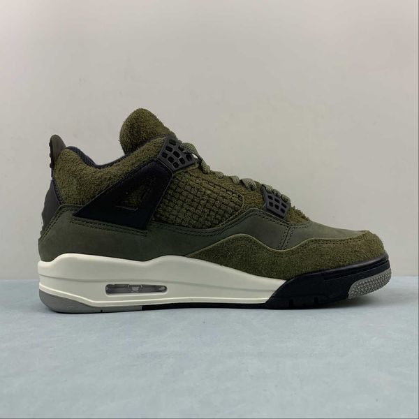 

men shoes jumpman 4 craft medium olive basketball shoes sports sneakers