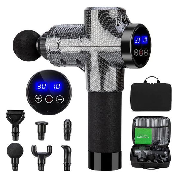 

full body massager lcd massage gun percussion body massager electric treatment massager deep muscle massager pain relieving relaxation fitne