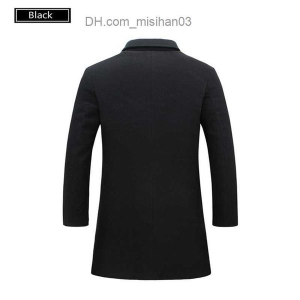 

men's jackets coats trench designer jackets mens classic windbreaker winter clothes for men clothing solid color warm long overcoats m-, Black;brown